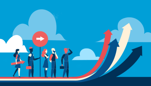 Youth following pathways illustration